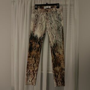 Etienne Marcel  Snakeskin Print Pants.